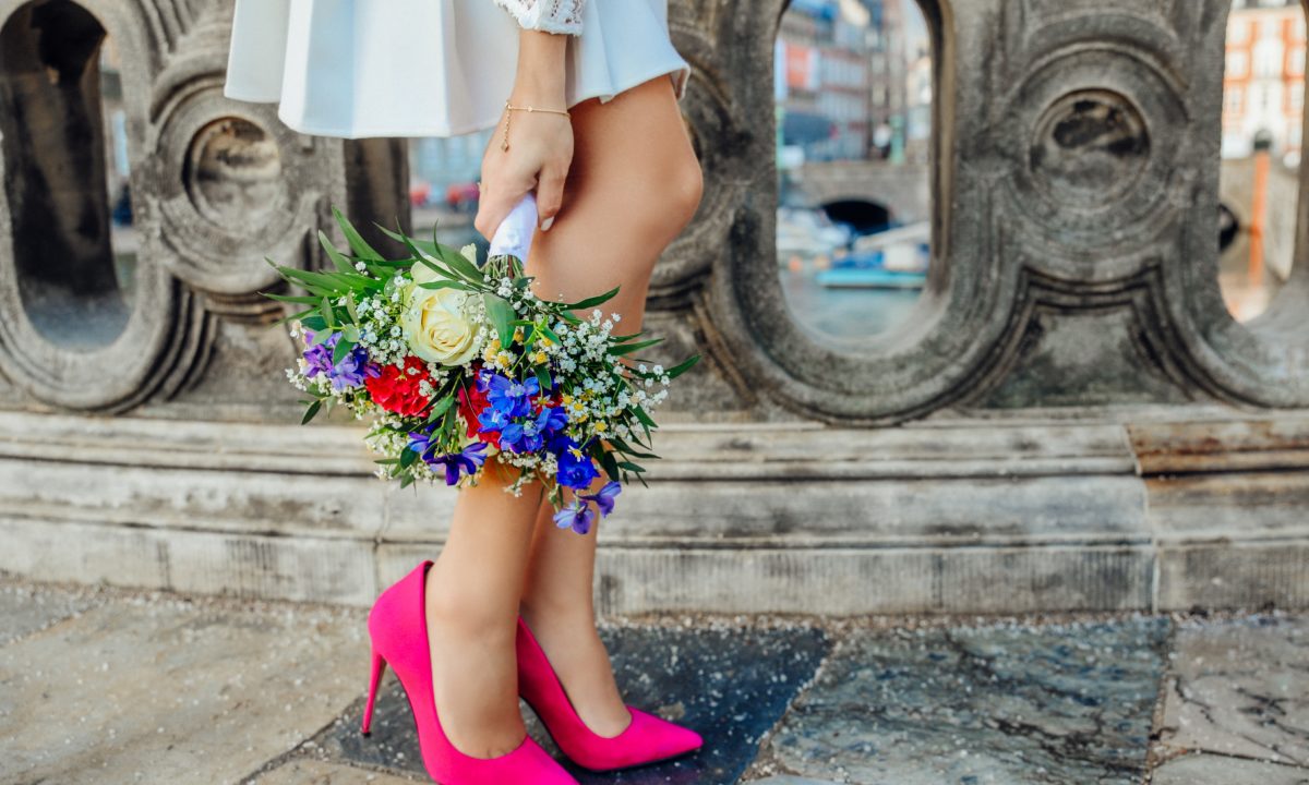 coloridos zapatos de boda